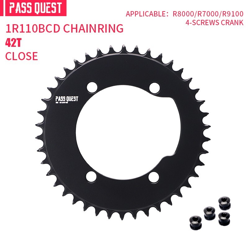 PASS QUEST 110BCD Road Bicycle Chainring Round For R7000 R8000 R9100 Crank