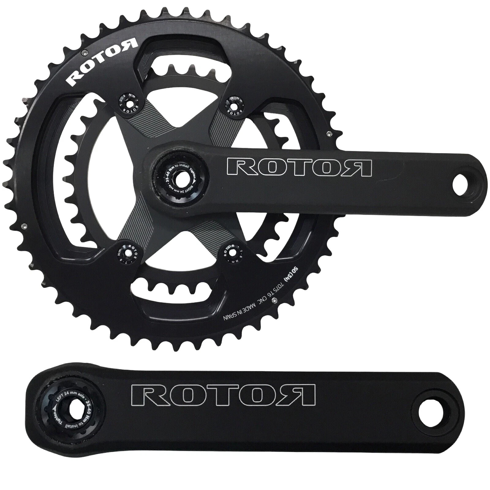 NEW Rotor NS24 Road Crankset 10-11 Speed 24mm Spindle 50-34T 172.5mm MSRP $289!