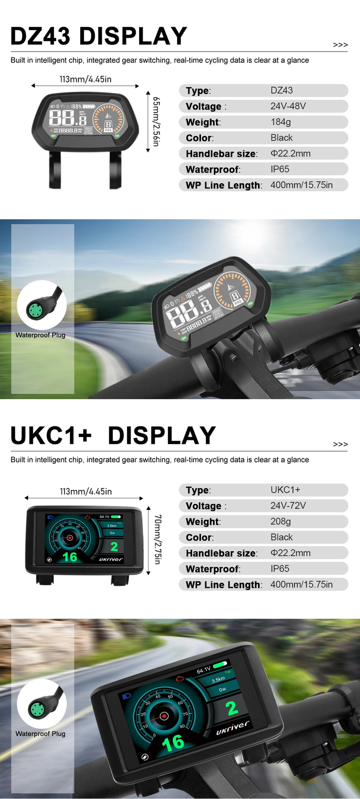 Electric Bike LCD Display for BBS02B BBS01B BBSHD BBS Mid Drive Motor Bicycle