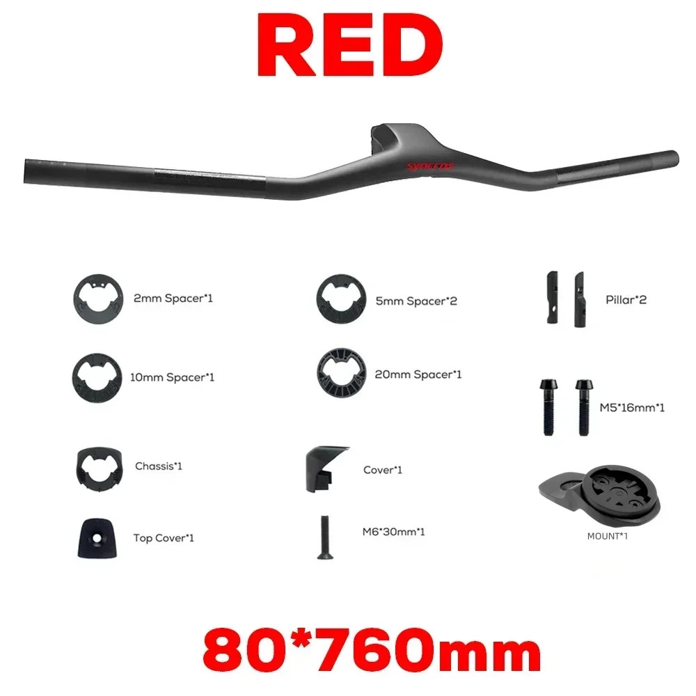 740MM -40 Degrees Full Carbon Fiber Integrated Cockpit MTB Bicycle Handlebars