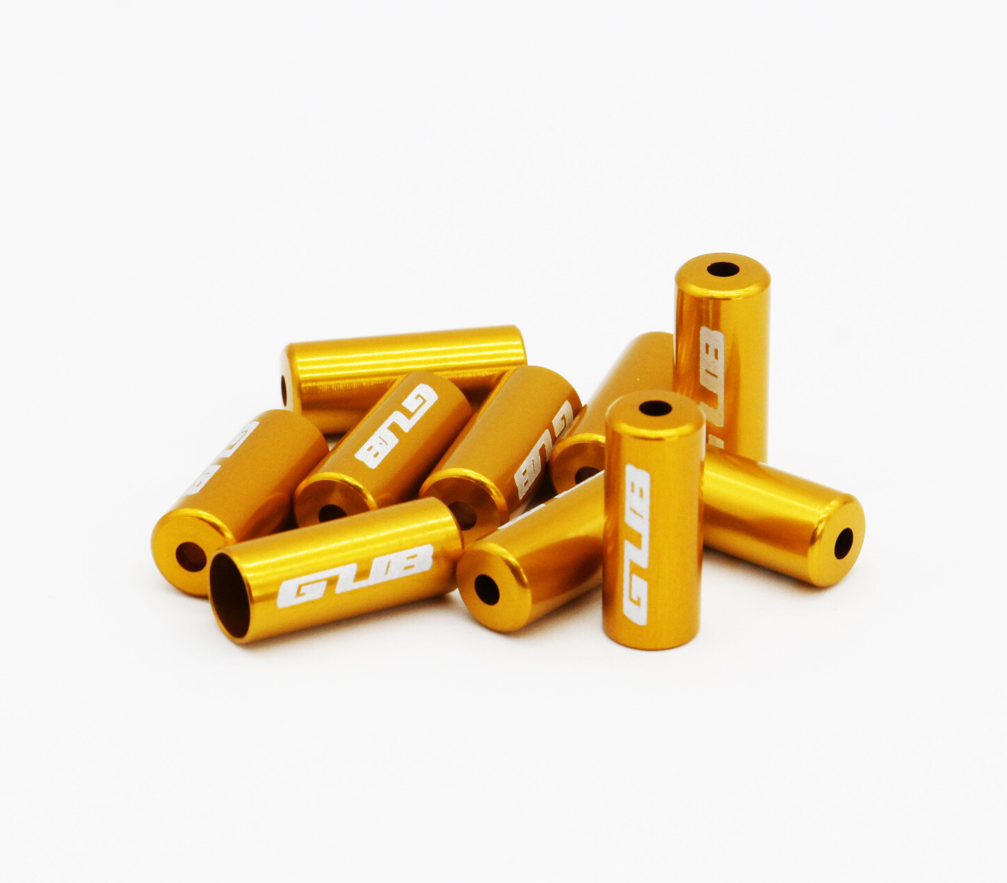 Swishti Bike Derailleur Shifter Housing Cable End Caps 4MM 10PCS Gold