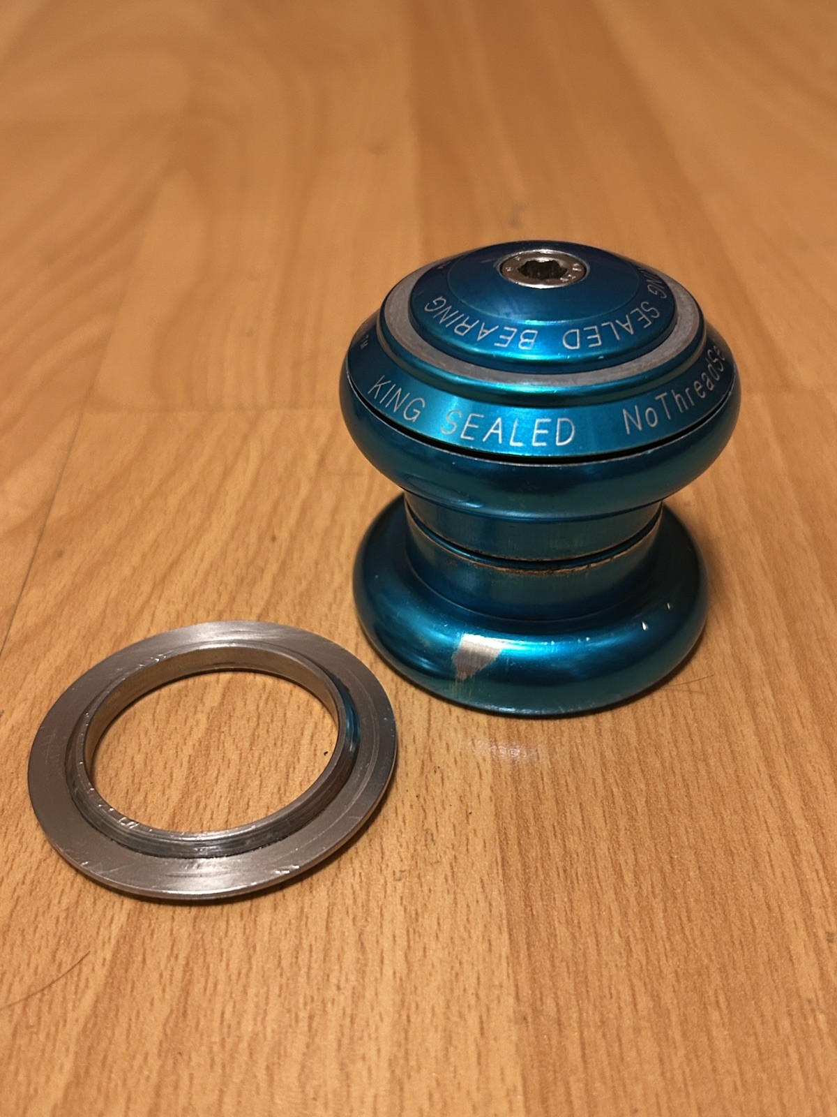 Vintage Early 1990’s Chris King TURQUOISE 1-1/8″ NO LOGO Headset RARE 90s MTB 👀
