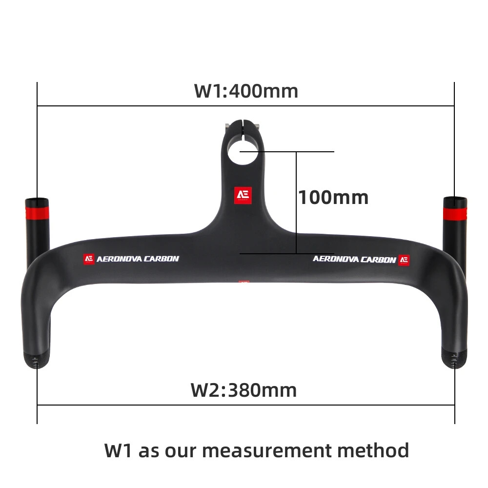 Carbon Gravel Road Bike Integrated Handlebar 400/420/440mm Full Inner Routing