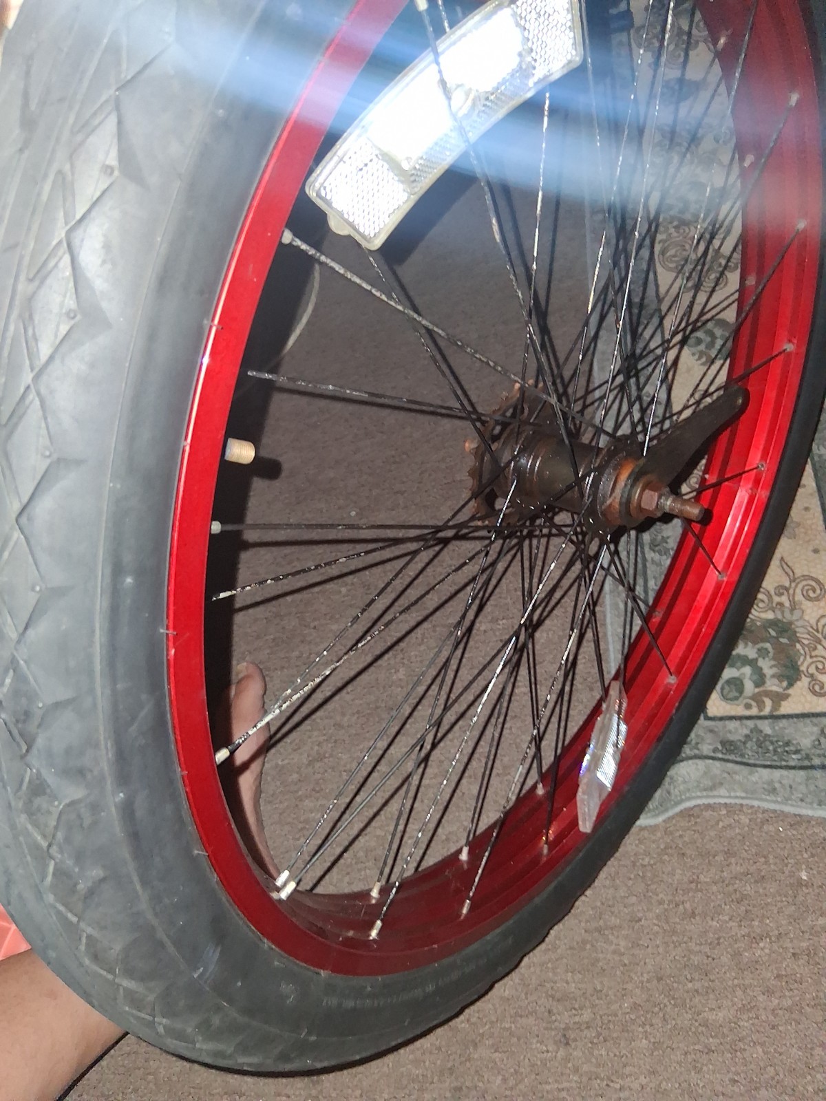 26″ X 3.0 75MM REAR FAT TIRE ALUMINUM RIM CRUISER BRAKE WITH TIRE/Tube 3.45″