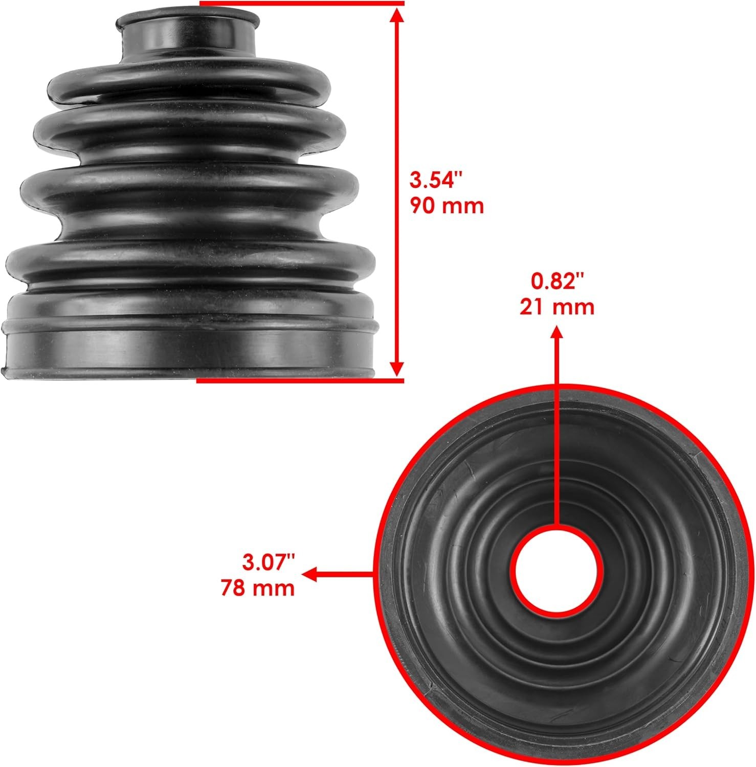 2 Rear Axle Outer Inner CV Boot Kit Compatible with Polaris Sportsman 500 EFI 20