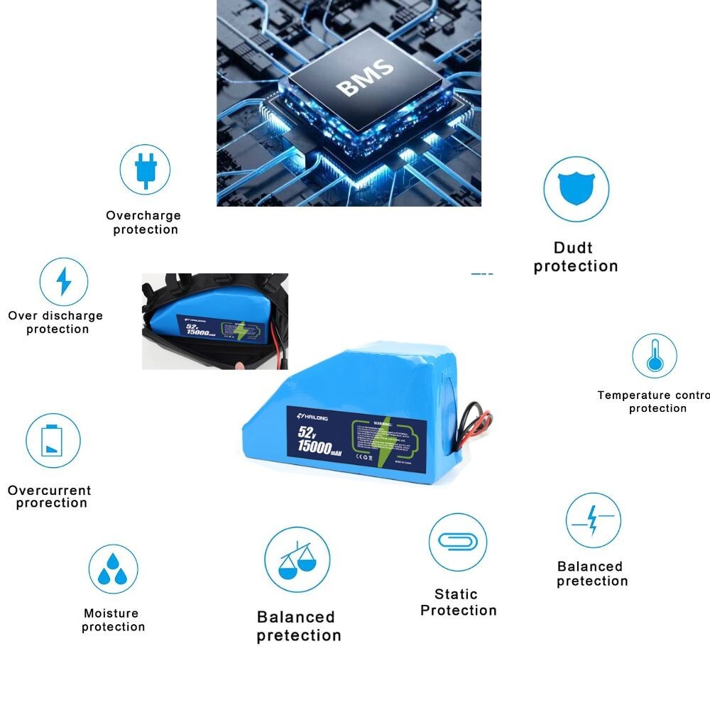 Triangle lithium battery 36V 48V 52V Battery with Bag