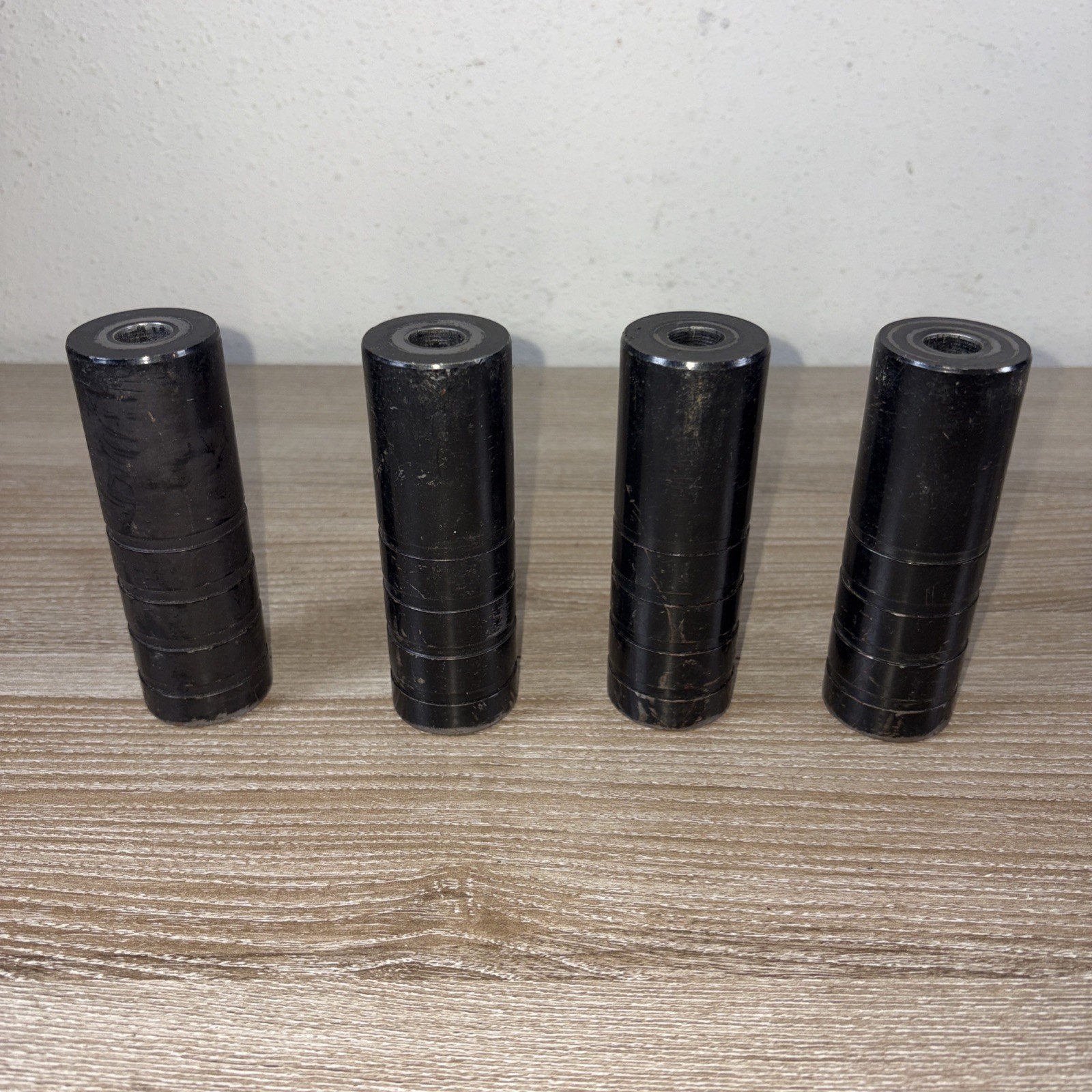 Vintage Bmx Unthreaded Pegs 3/8 Axle 4 1/2″ Lot Of 4 Unbranded