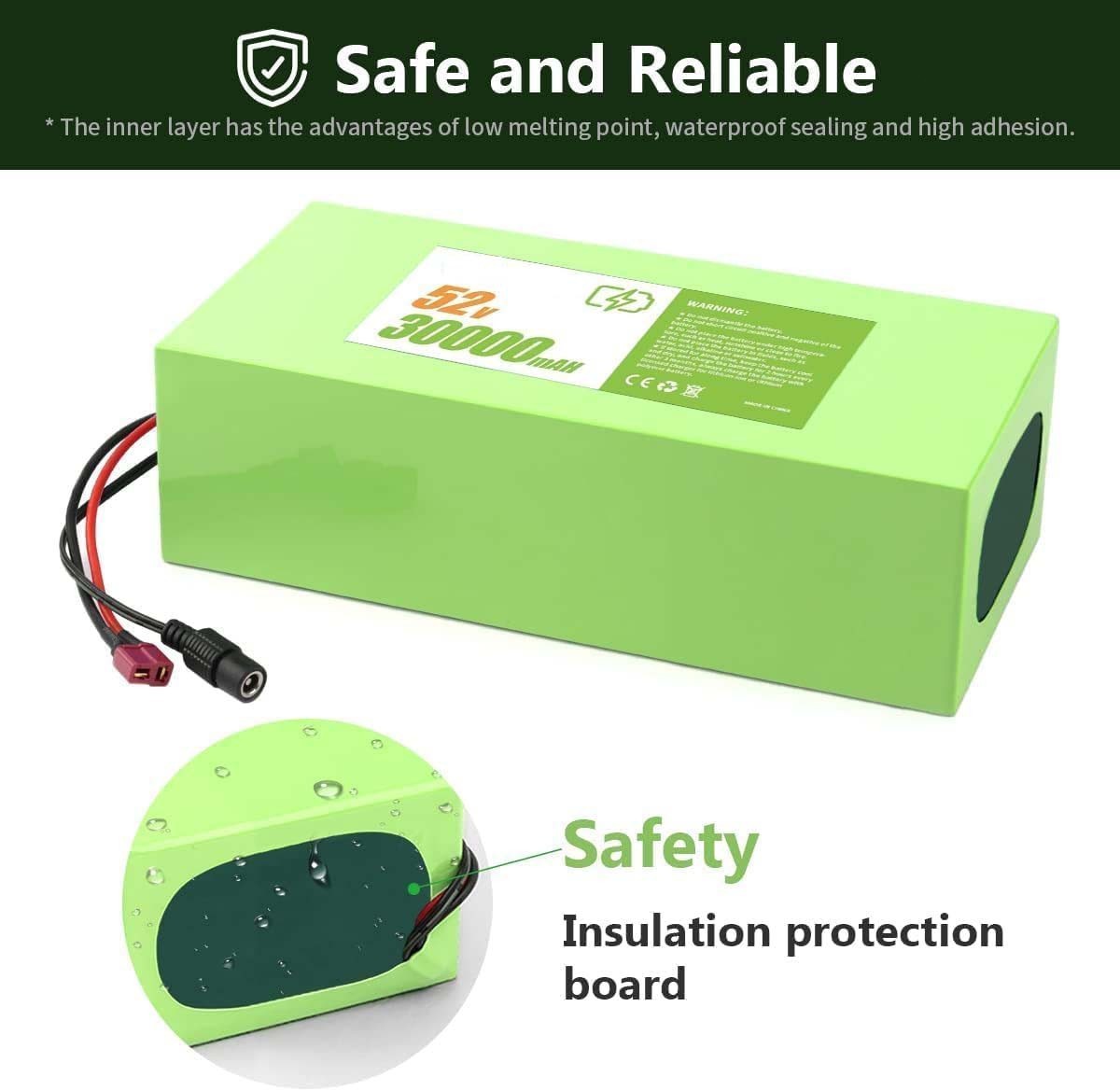 HAILONG 52V 30AH Electric Bicycles Li-ion Battery for 200W-2000W EBike Scooter