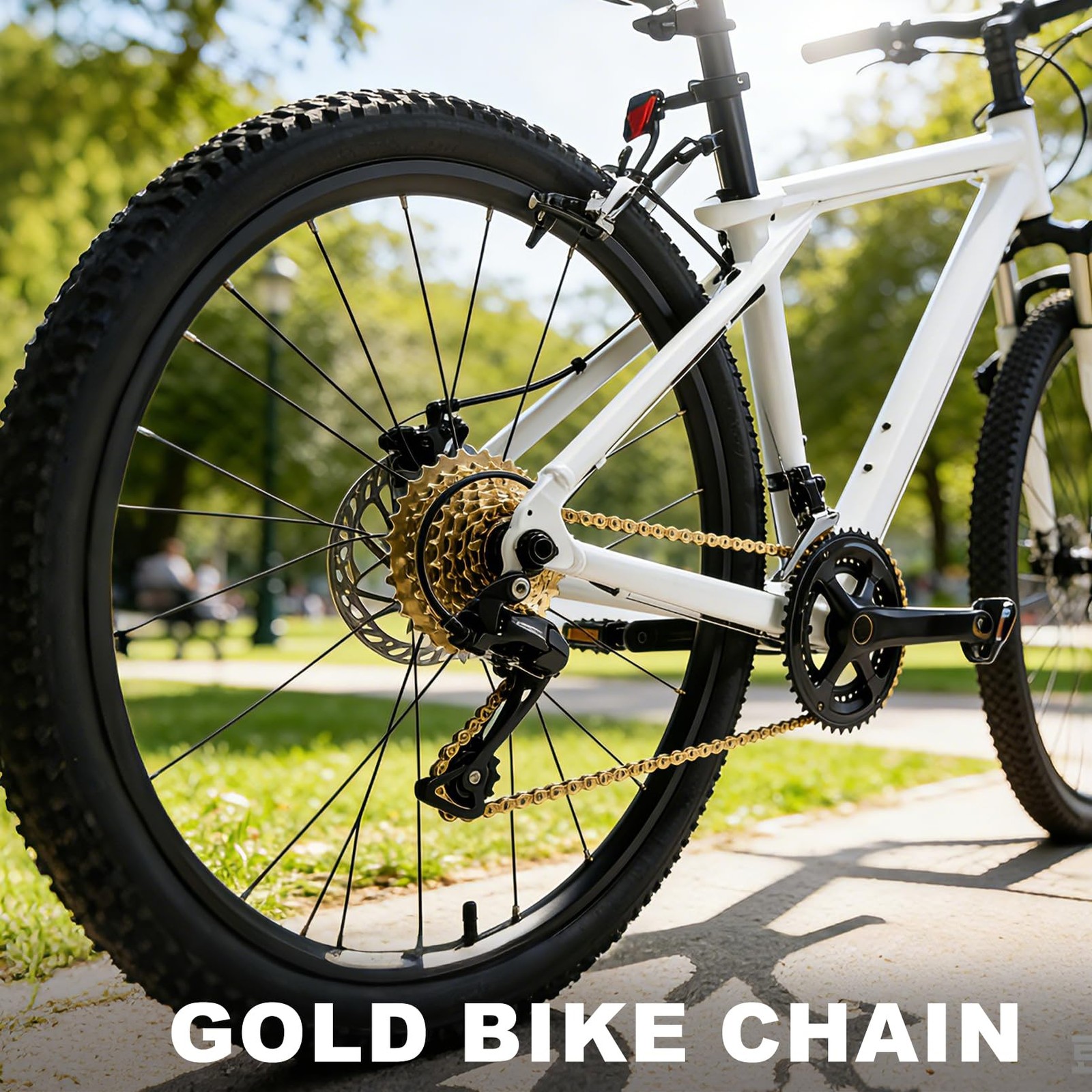 6 7 8 Speed Bike Chain HeavyDuty Steel for Road Mountain Bikes Gold 116 Links