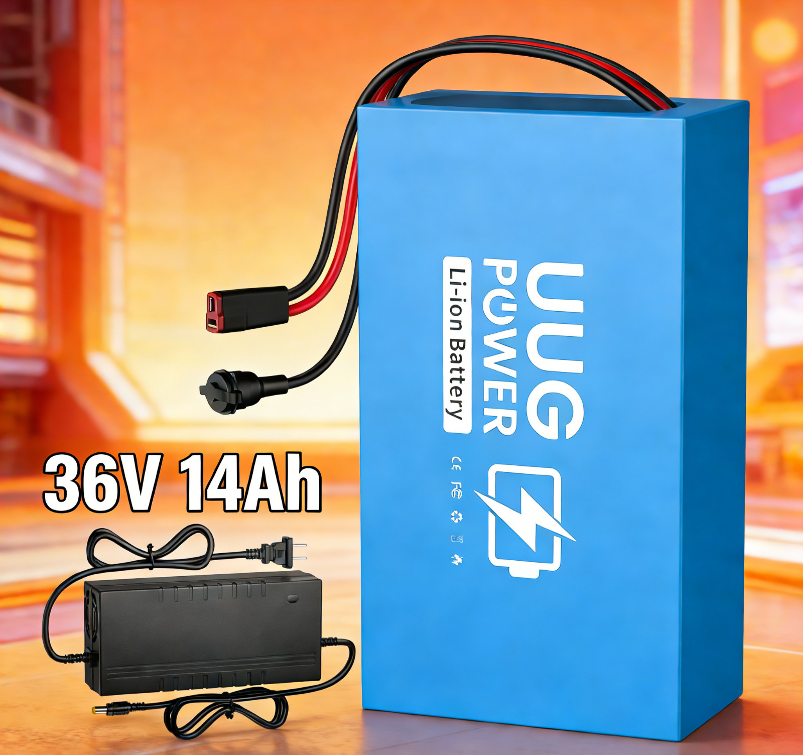 UUG 36V 14Ah Ebike Battery Lithium F o 0W-750W Motor BMS 30A 10s4p