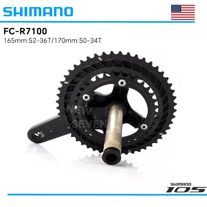Shimano FC-R7100 170/165mm Crankset 2*12 Speed 50-34t 52-36t Hollowtech II-OE