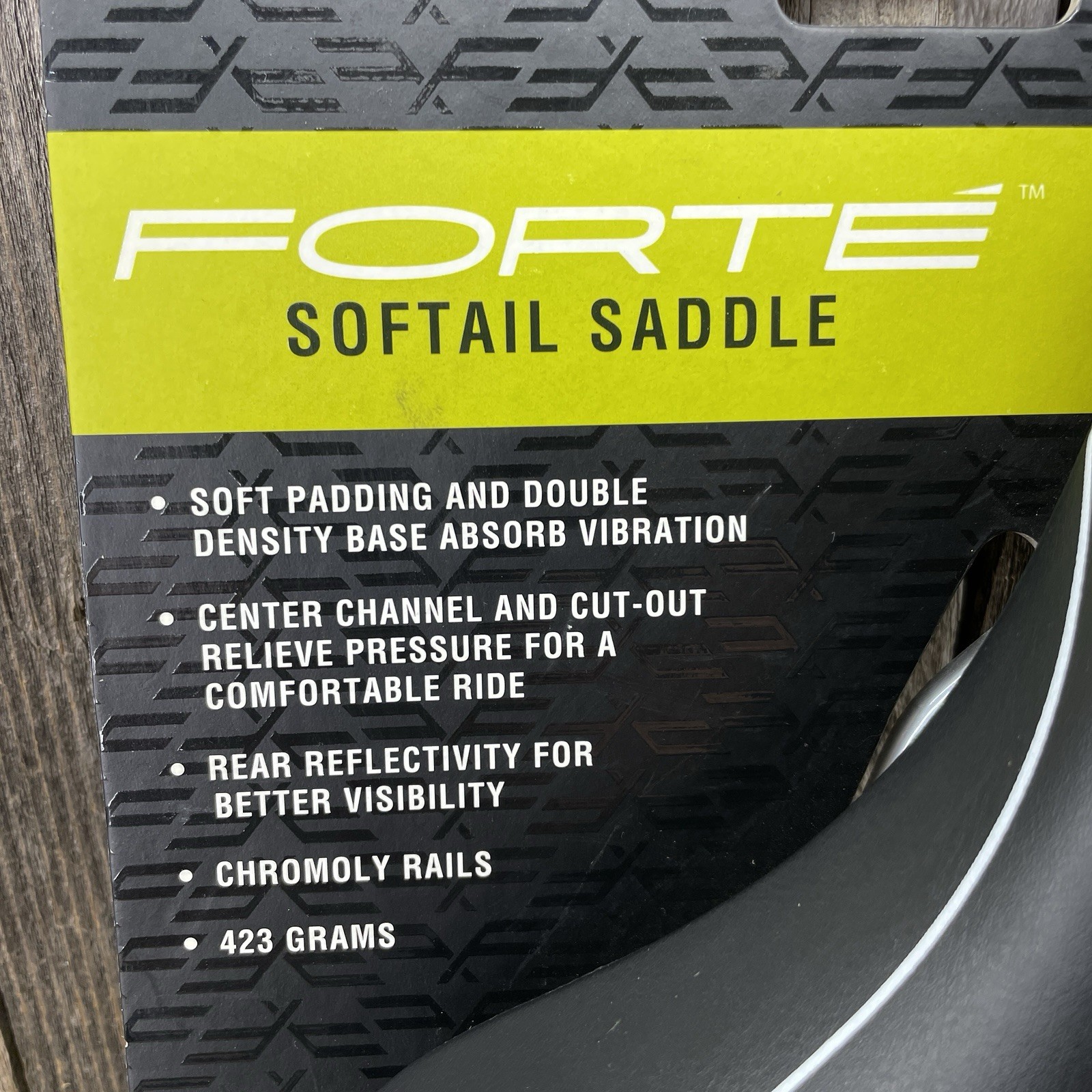 FORTE Softail Mens Comfort Bicycle Seat Saddle Soft Padded Black Chromoly Rails