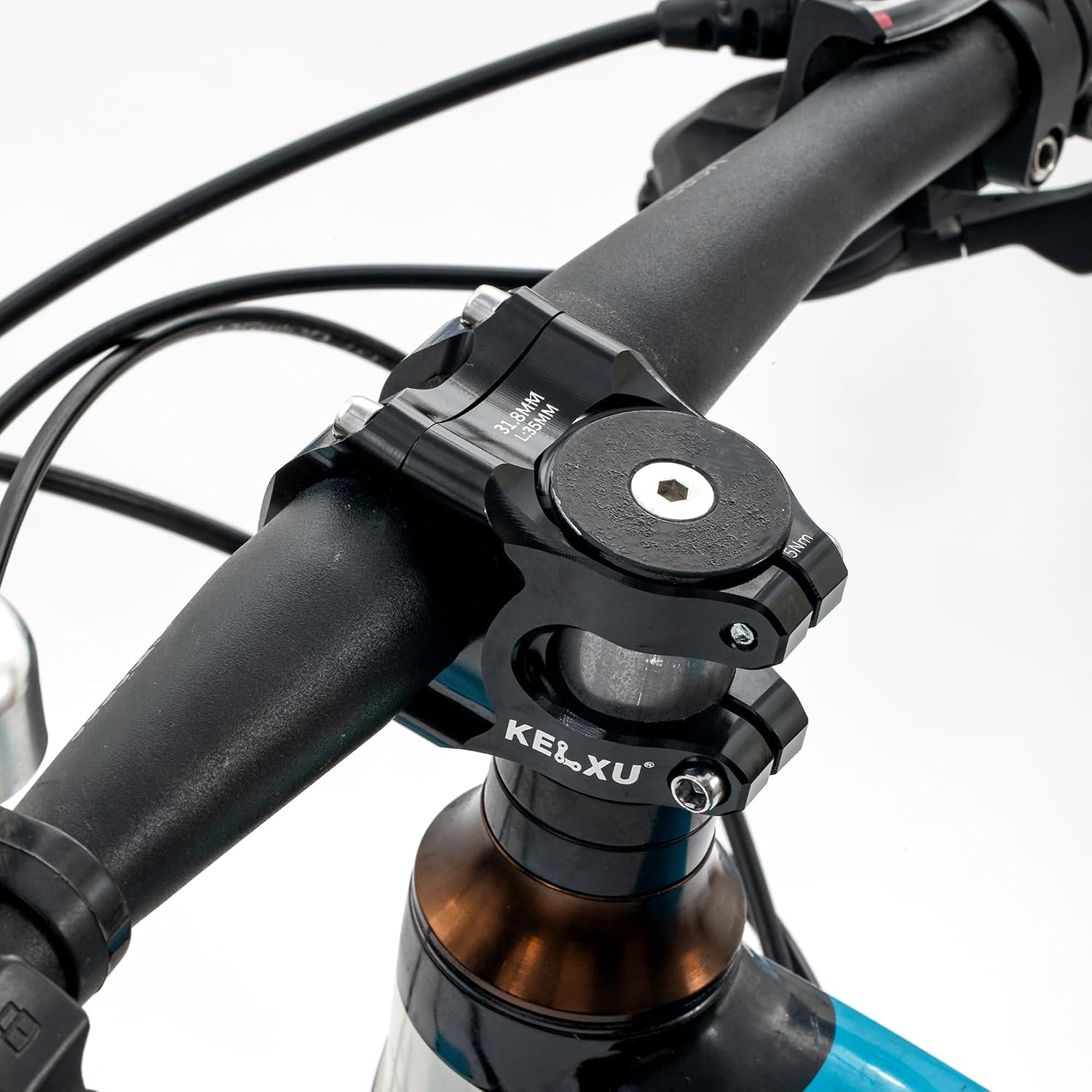 Bike Stem 31.8Mm Black, 35Mm Handlebar Stem | Lightweight CNC Aluminum Alloy, Du