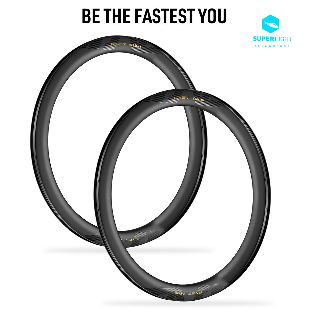 RYET Carbon Disc Rim 40/45/50mm 28mm Road Bike Tubeless 24H 350-375g Super Light