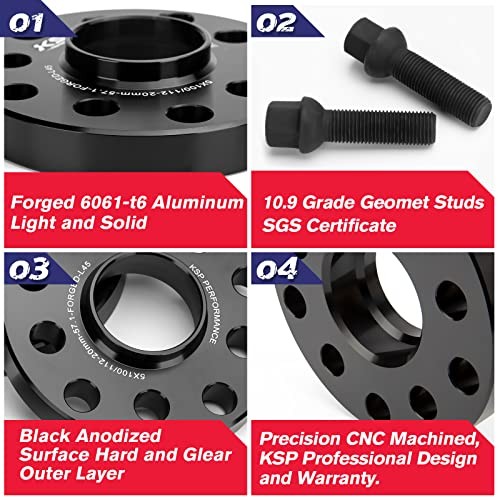 KSP 5X100 & 5X112 Wheel Spacers for Audi A4 A6 A8 S4 S6 TT Quattro & VW 20mm
