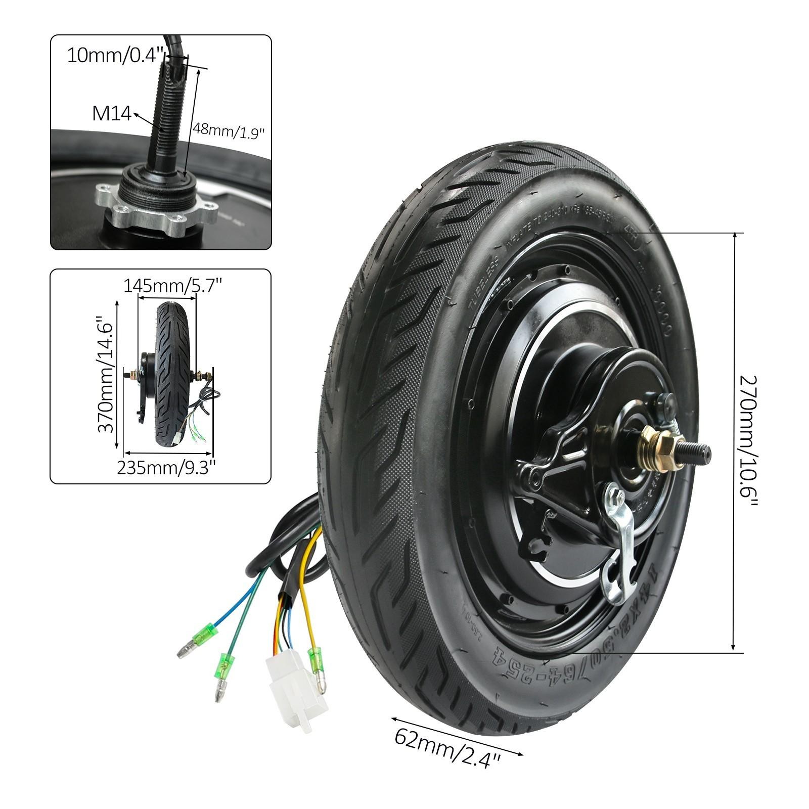 14 Inch Scooter Hub Motor Wheel 36V 500W Electric Brushless E-Bike Motor Wheel