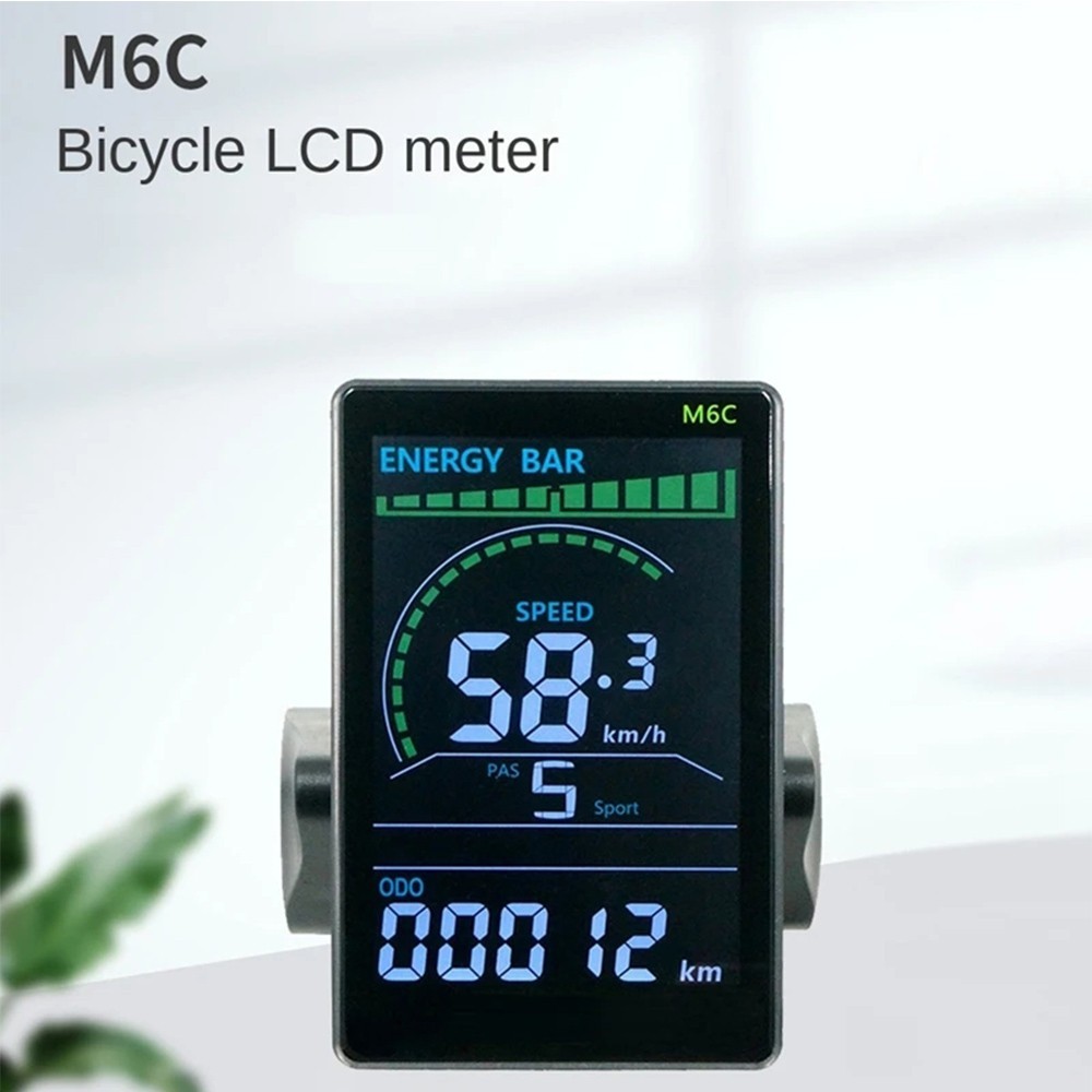24V 36V 48V 60V M6C Electric Bike LCD Display Meter Color Screen 5pin UART2 US