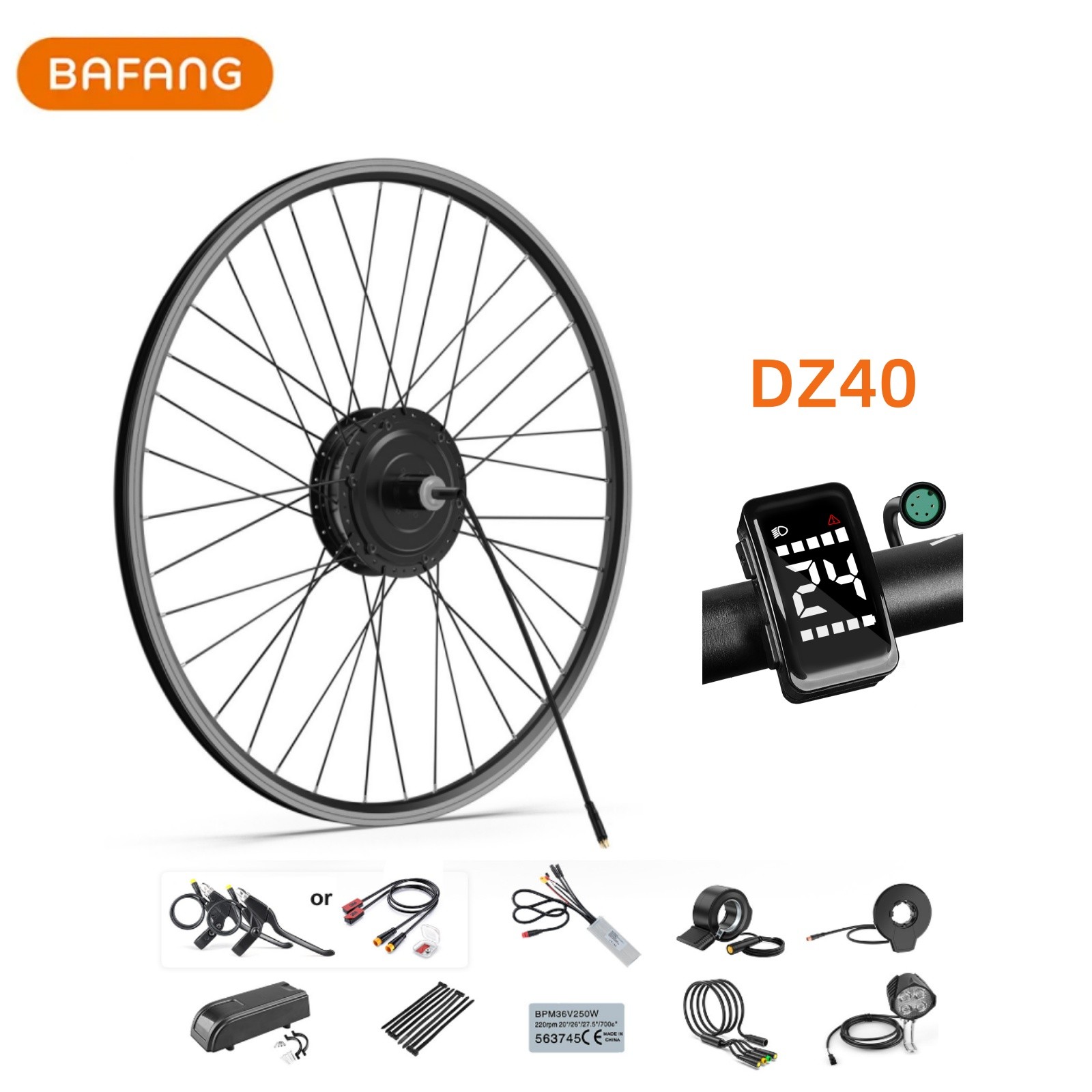 48V500W Bafang Rear Wheel Hub Motor 20” 27.5″26″20″700C EBike Conversion Kit