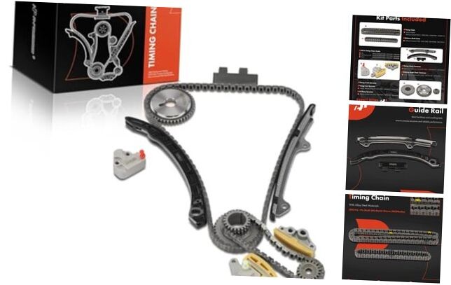 11PCS Engine Timing Chain Kit W/Sprocket & Tensioner & Guide Compatible with