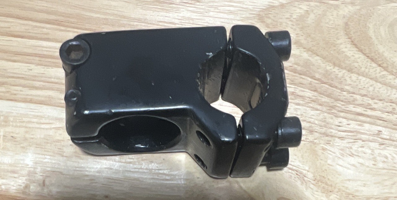 DK Mini Stem mid school black BMX Threadless Stem 1” Steerer 22.2mm Clamp 48mm