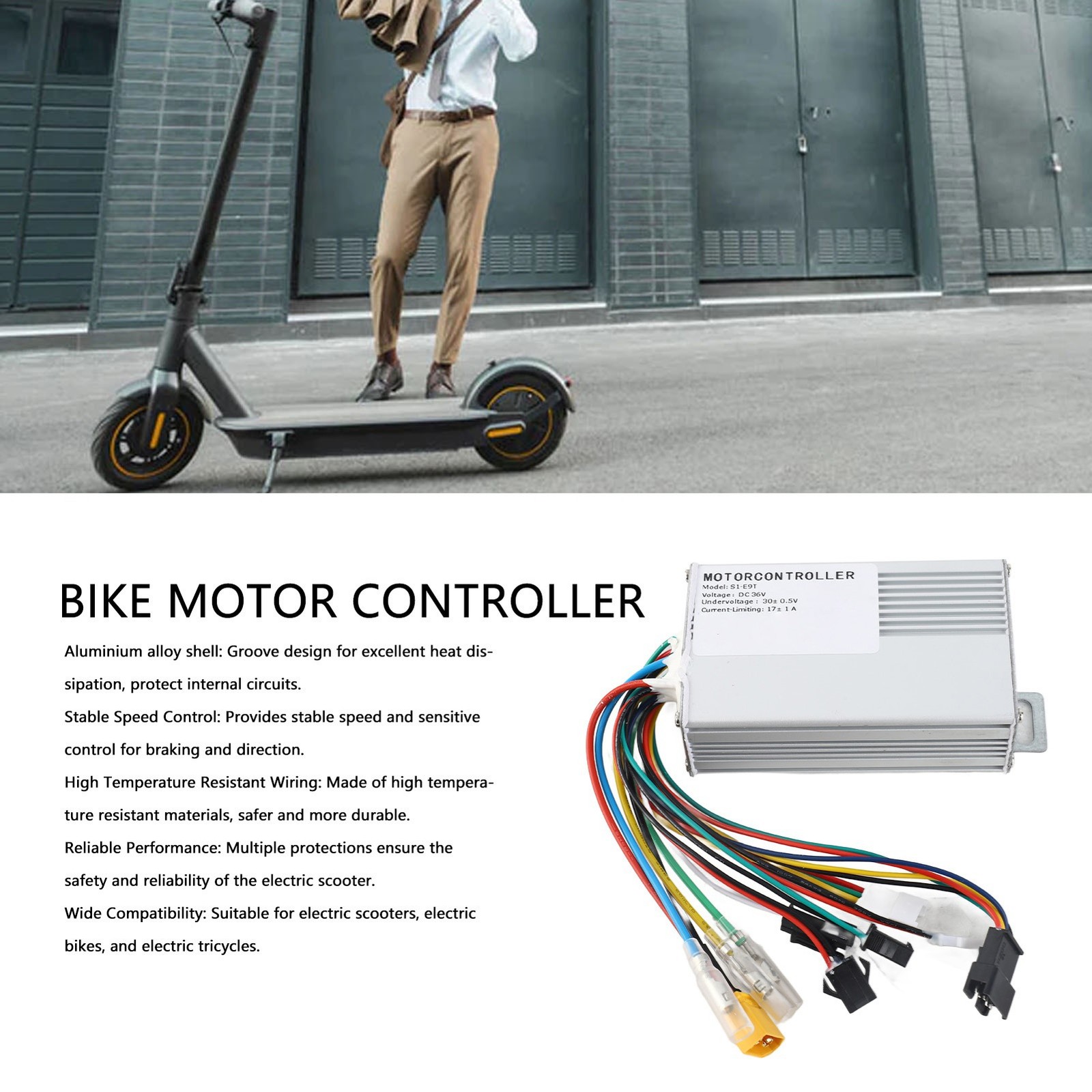 350W 36V Electric Scooter E9T Controller Aluminum Alloy Electric Cycle Motor
