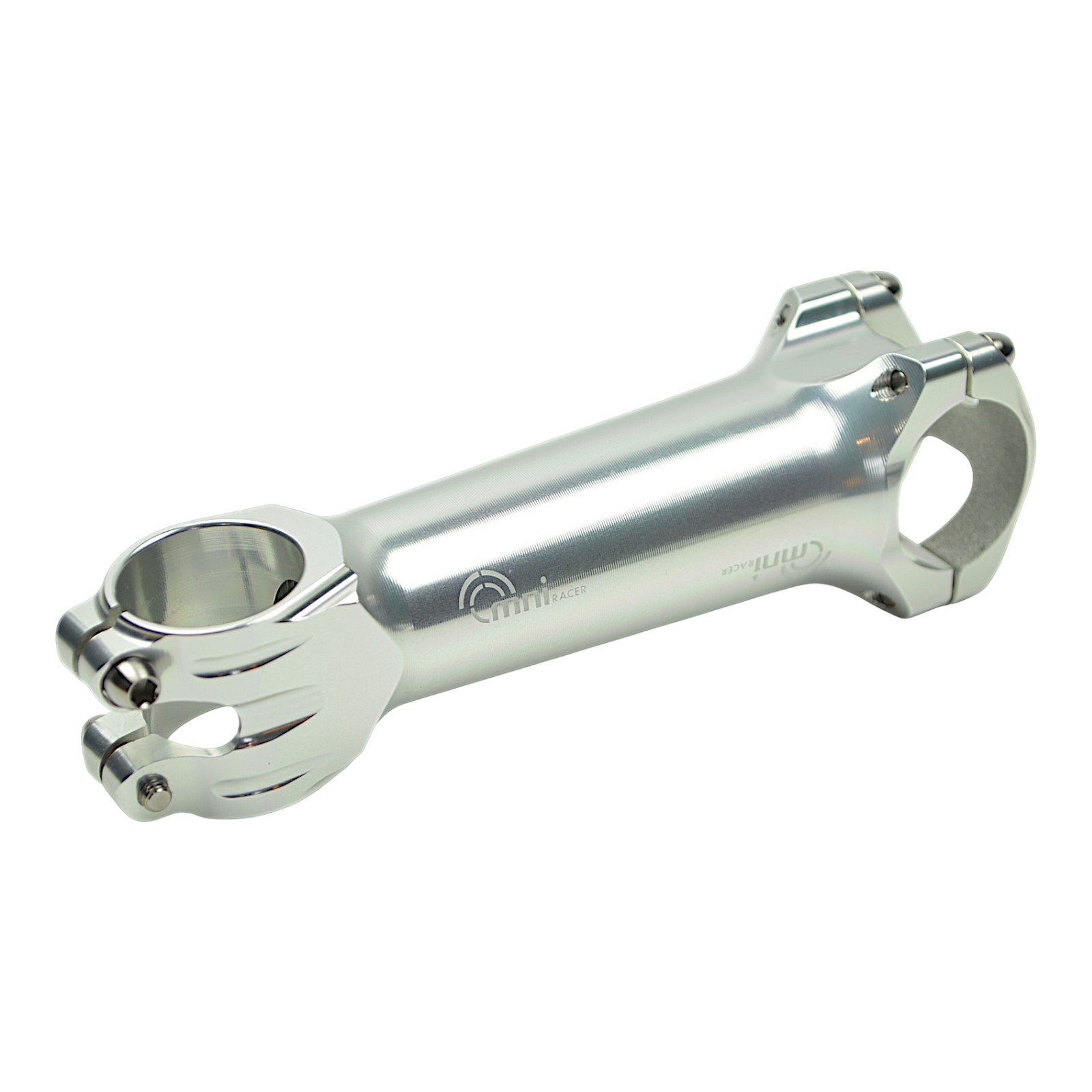 31.8x130mm OMNI Racer WORLDS LIGHTEST RACE-Lite Handlebar Stem & Ti Bolts SILVER