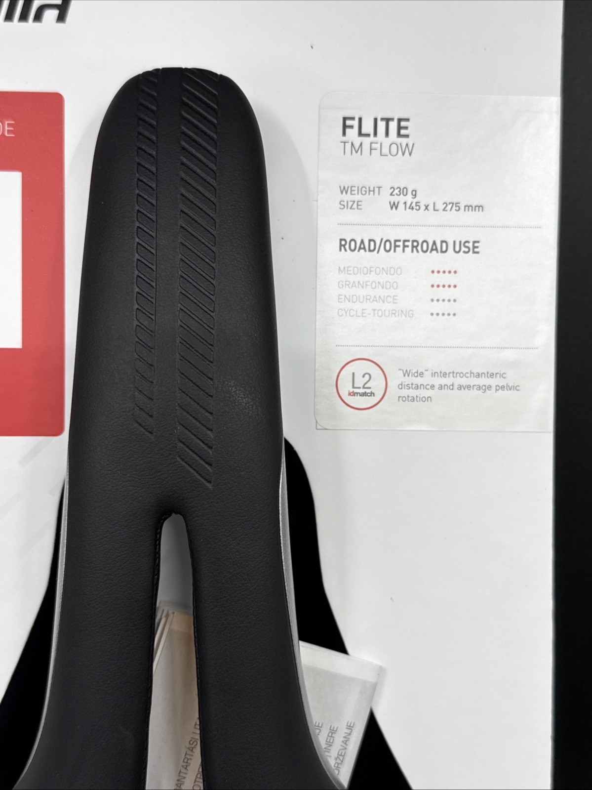Selle Italia FLITE TM Flow Manganese Rail Black L2 275mm x 145mm MSRP $130!