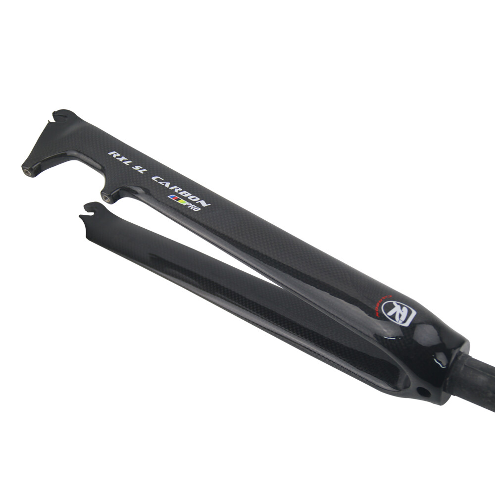 Carbon Road Bike Fork 1-1/8″(28.6mm) Bicycle Forks V/Disc Brake 700C for Cycling