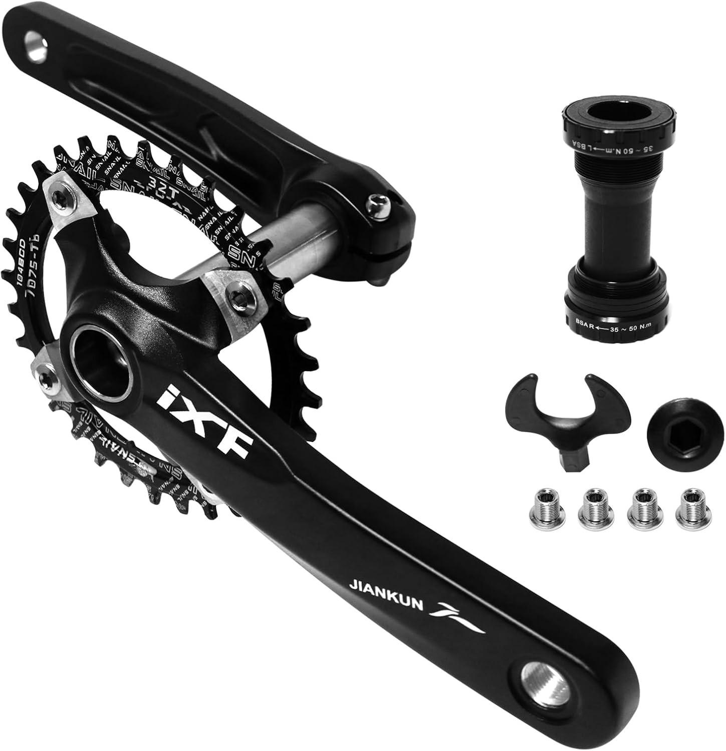 ZTZ 170mm Mountain Bike Crankset – Hollow Integrated MTB Crankset
