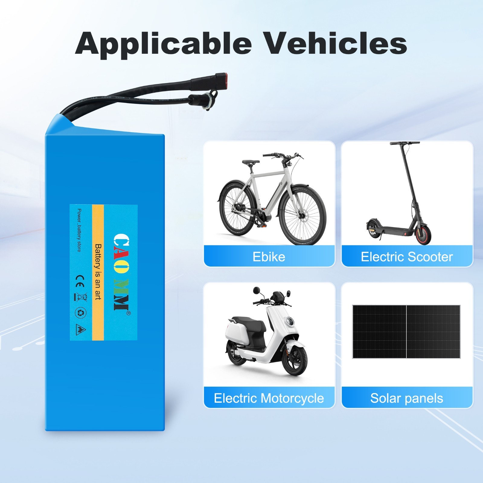 48V 14Ah Ebike Lithium Battery for Electric Bicycle Bike 100W-1000W 30A BMS