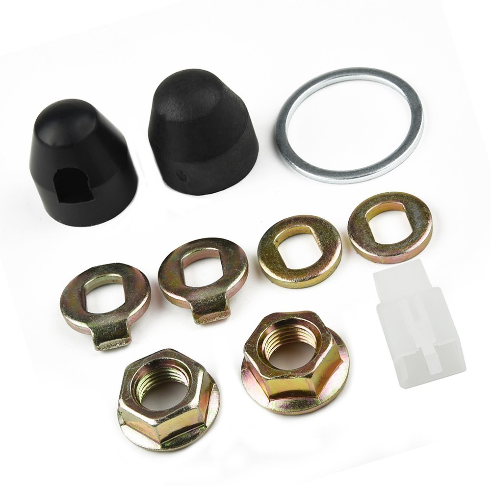 1 Set E-bike Hub Motor Axle M12/M14 Lock Nut /lock Washer /spacer /nut Cover