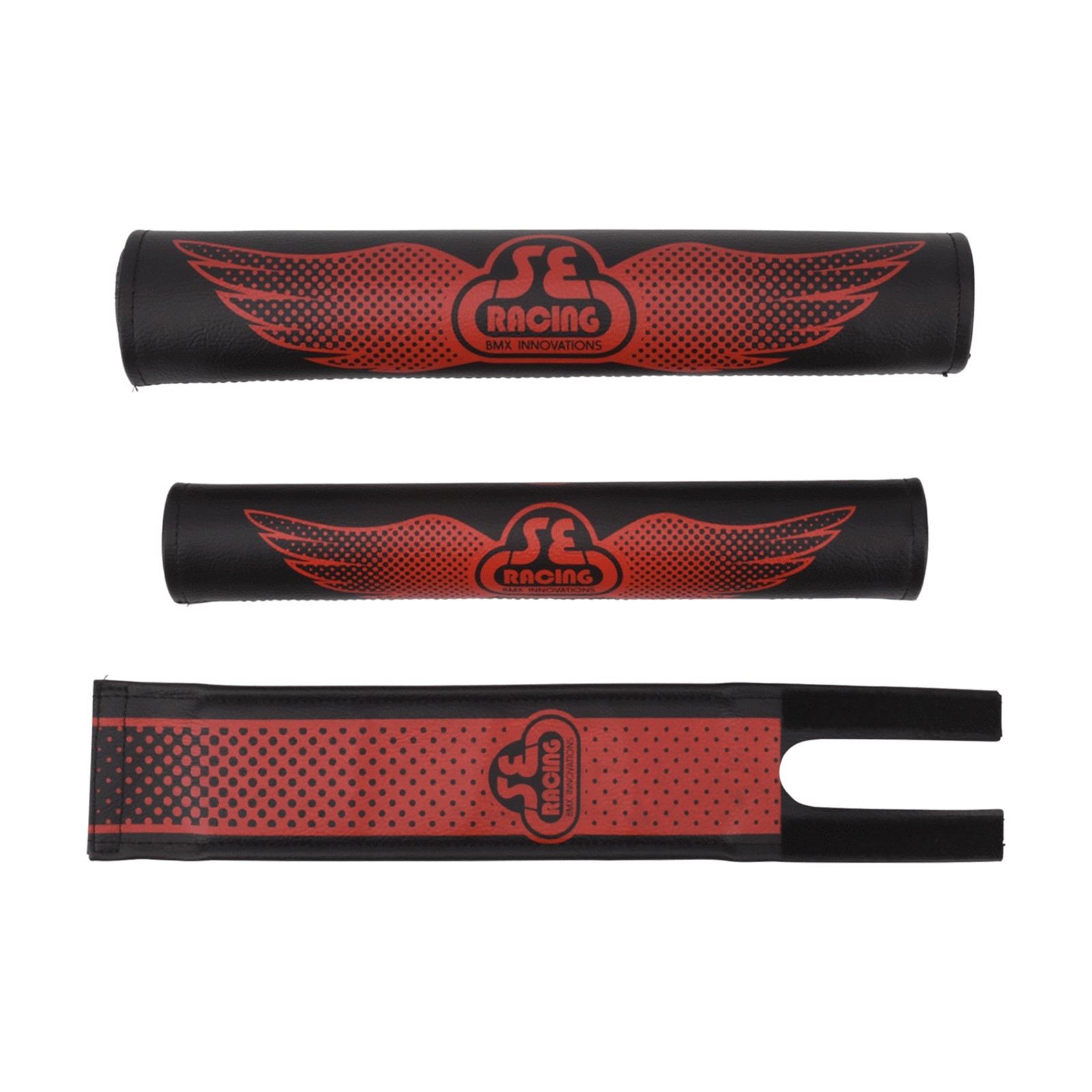 NEW SE Bikes Racing Wing Red/ Black BMX 3 Piece Retro Pad Set