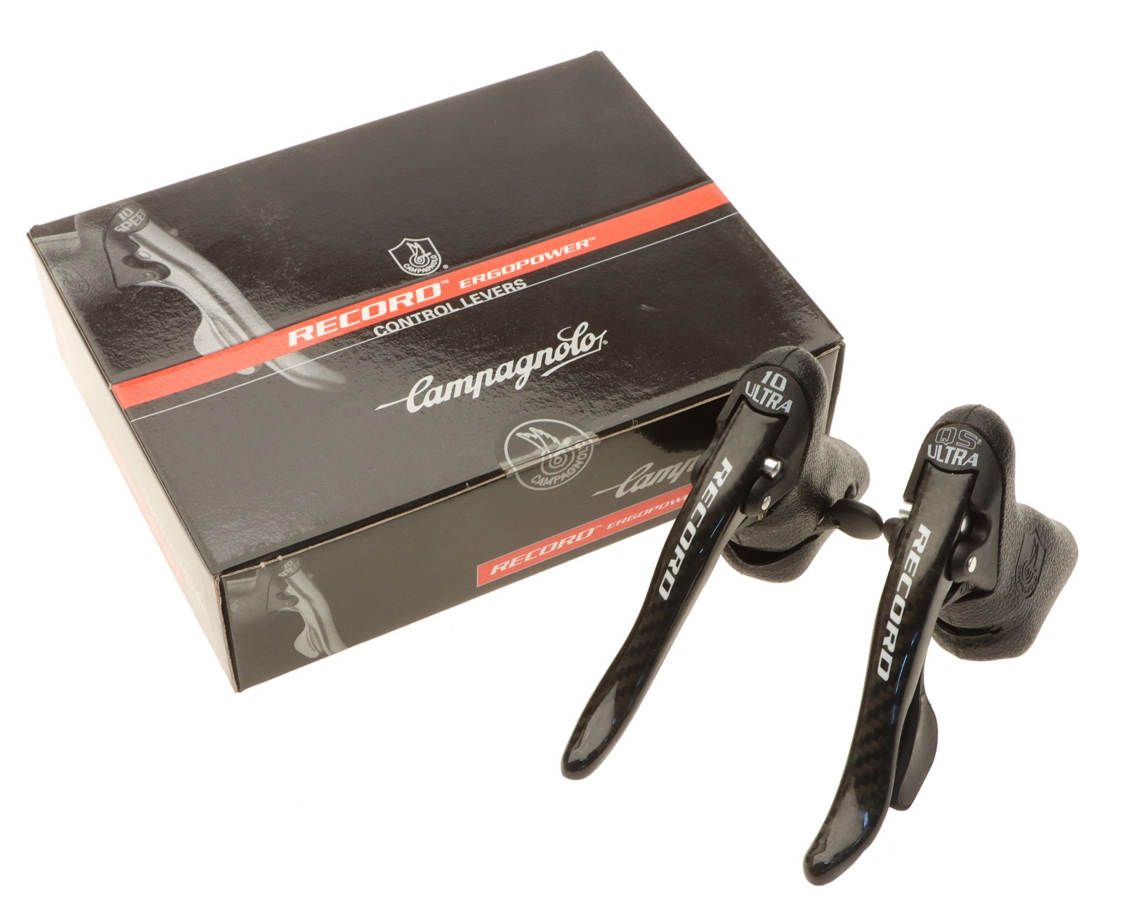 Campagnolo Record 10 Speed Carbon Ergopower Brake Shifters 2007 EP7-REXC NOS NEW