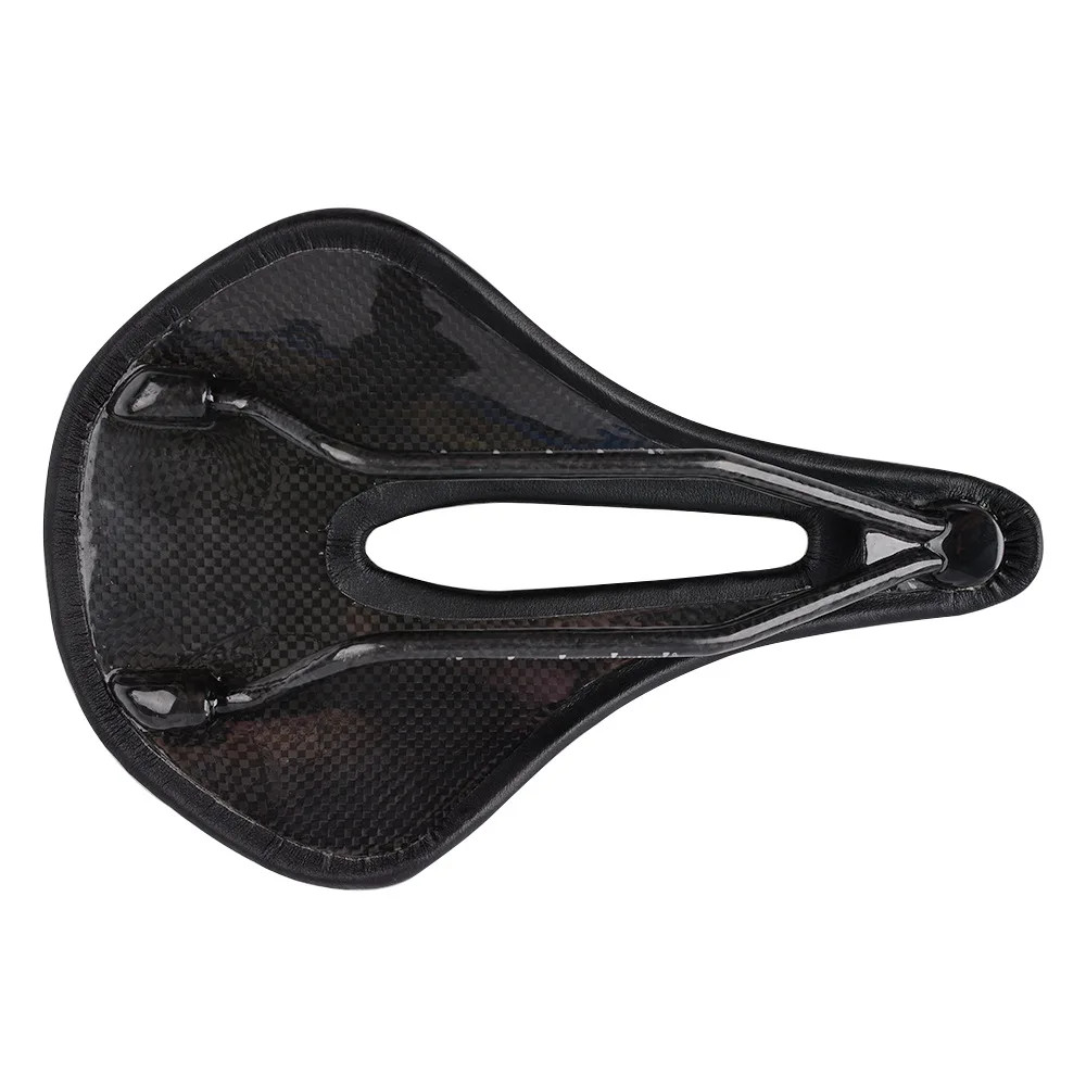 Carbon Fiber Mountain/road Bicycle Seat Ultralight Hollow Leather Seat Cushion