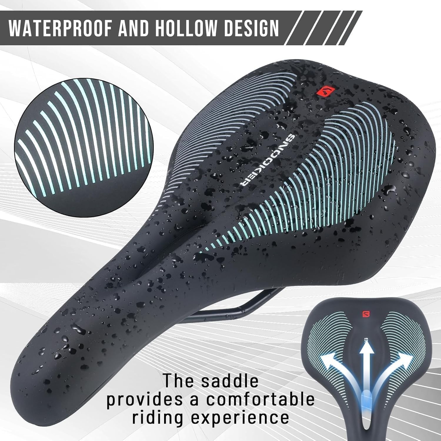 Ergonomic Comfortable Bicycle Seat High Density Foam Saddle
