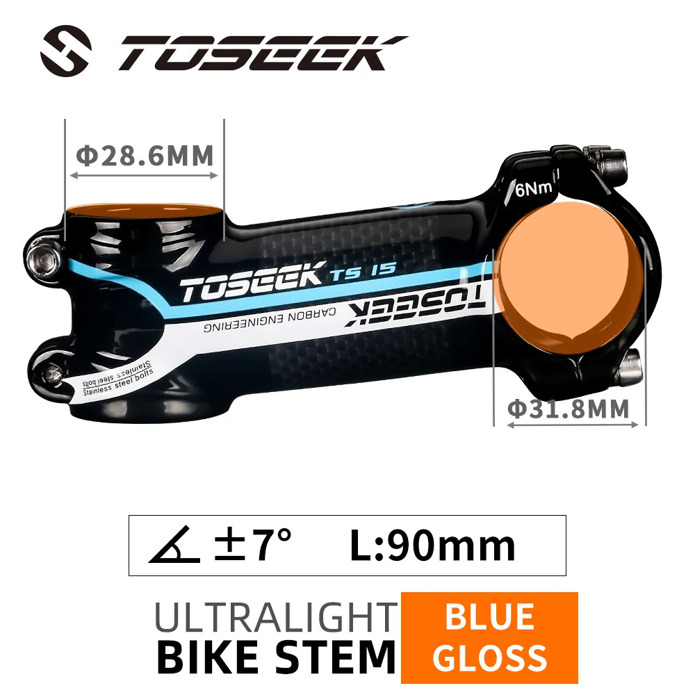 Carbon Stem 70/90/100mm Bike Power Handlebar Stem 7 Degree 31.8mm MTB Bike Stem