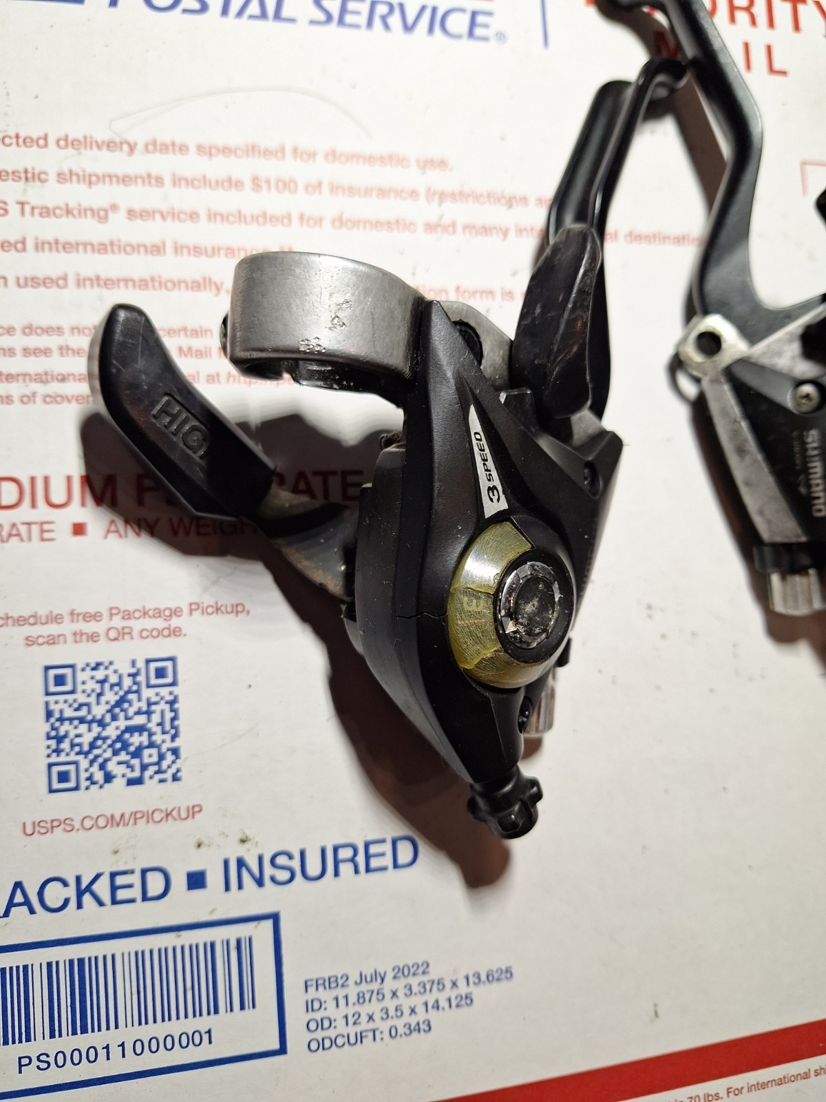 Shimano ST-EF51 3×8 Speed Shifters / Brake Levers Combo Kit Black/Silver