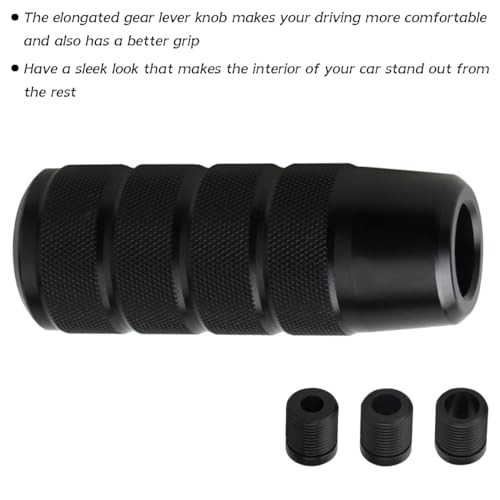 Osilly 95mm/3.74″ Car Shifter Knob, Aluminum Weighted Automotive Gear Black
