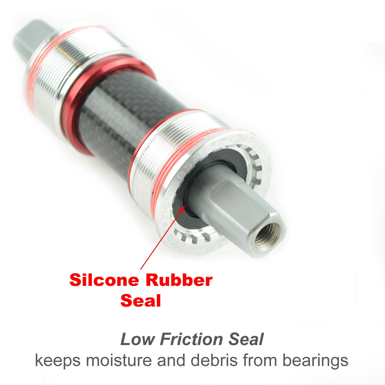 OMNI Racer Cromoly Steel JIS Square Taper Bottom Bracket: 103-127mm Lengths