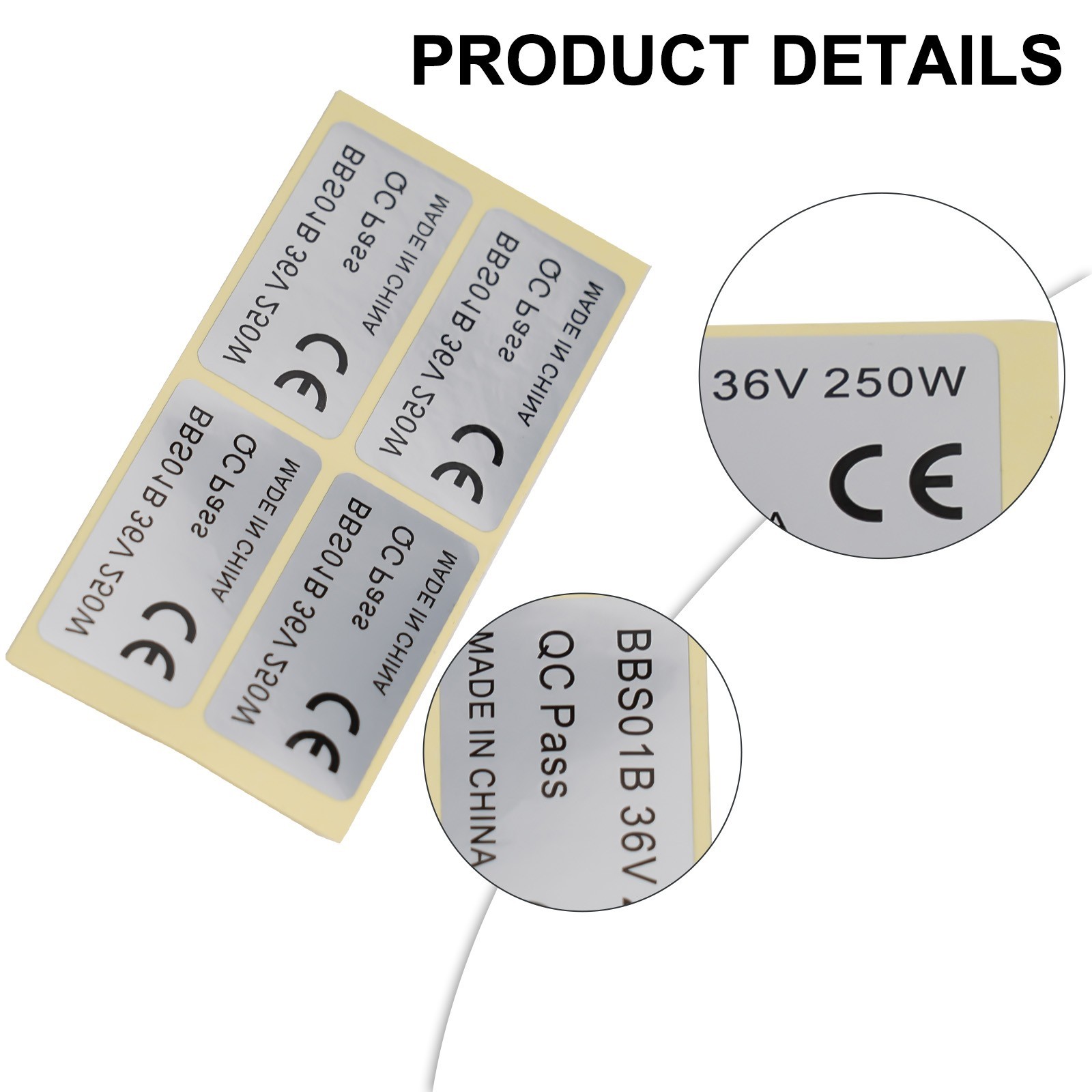 20* Sticker 20pcs 36V 250W 45x23mm01/BBSHD Components High Quality