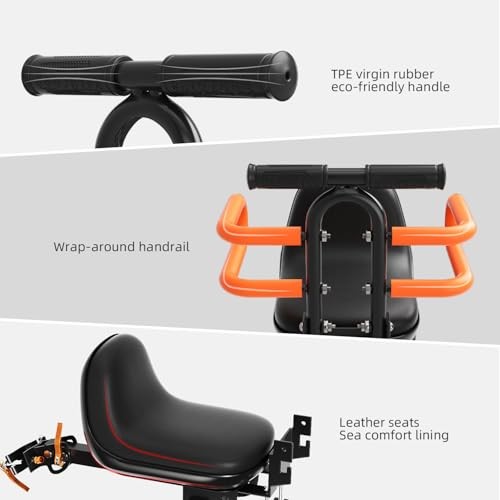 Child Bike Seat with Guardrail High Cushion for 1-3 Years