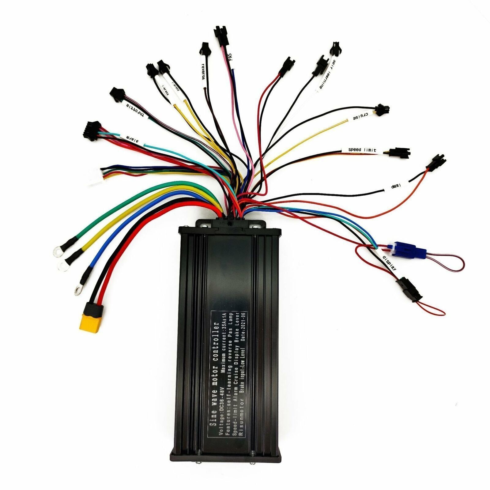 Sine Wave Ebike Controller 1500W 36V/48V/52V LCD Display 3 Speed SDE