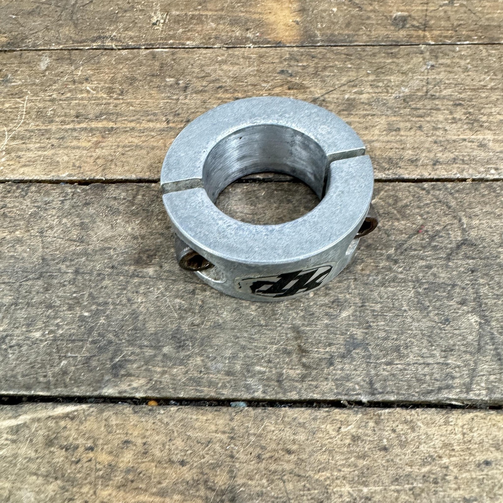 Vintage DK BMX Seatpost Clamp 28.6mm Silver Alloy 90s Mid School BMX Bike Part