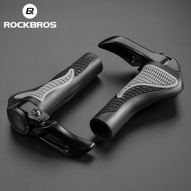 ROCKBROS MTB Bike Grips Cycling Shockproof Dustproof Bike Rubber Grips Black