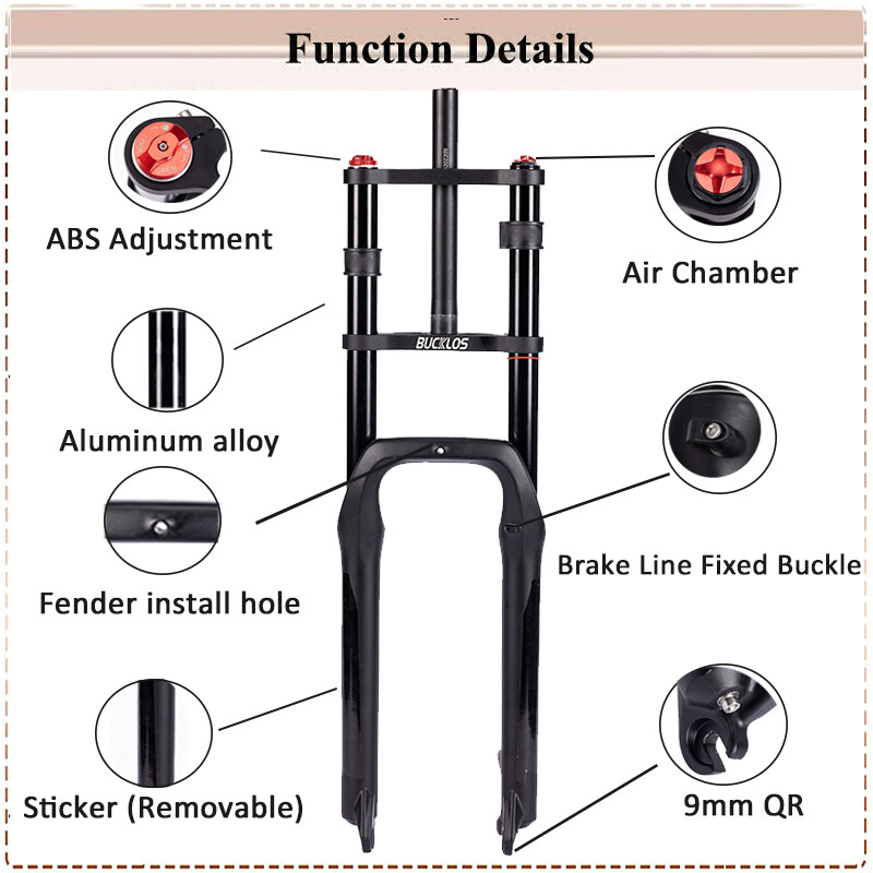 NEW 2023 26″ Downhill Air Fork 180mm Travel Beach Electric MTB Bike 4.0 Fat Tire