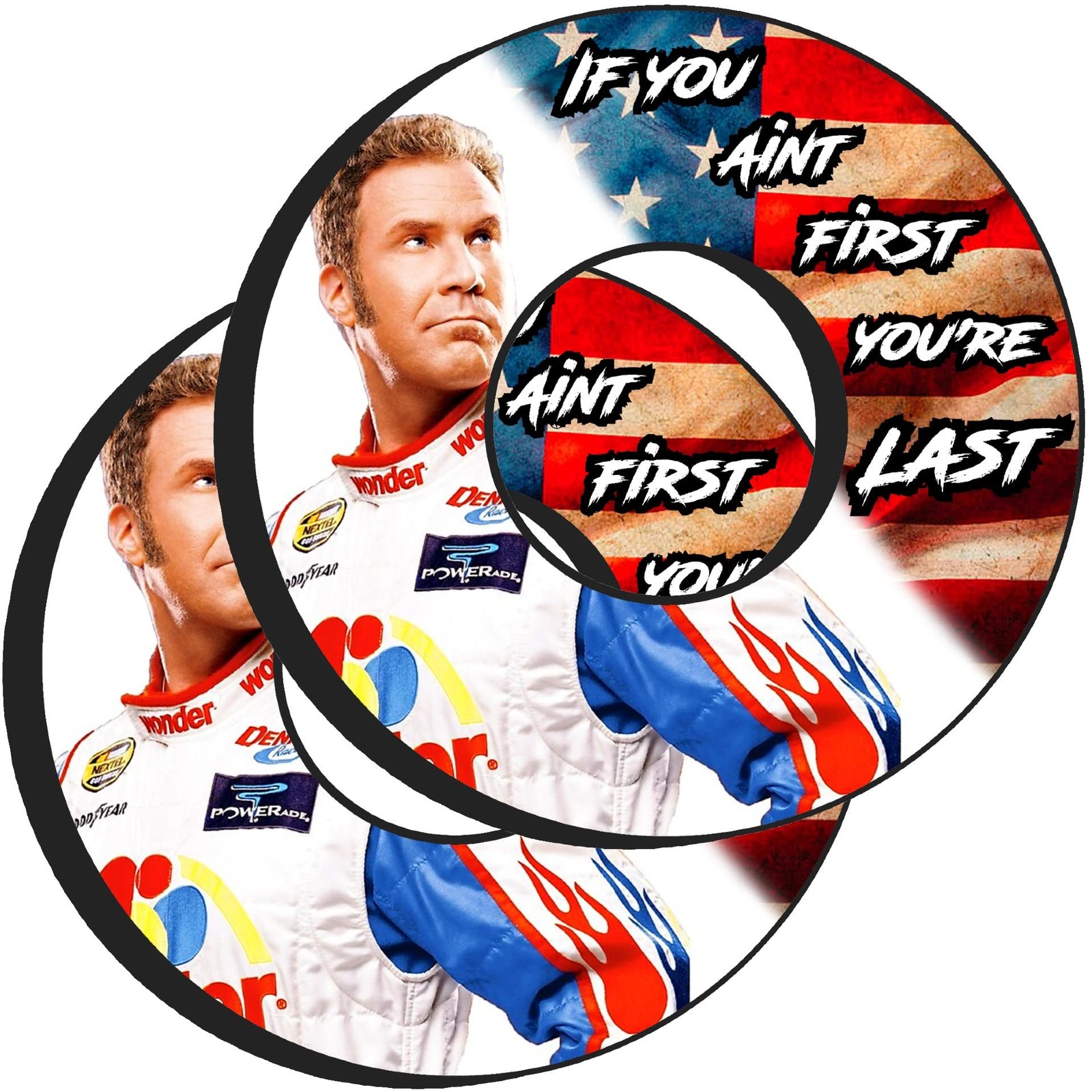 ® Premium Dirt Bike Motorcycle BMX Grip Donuts Ricky Bobby red X-Large