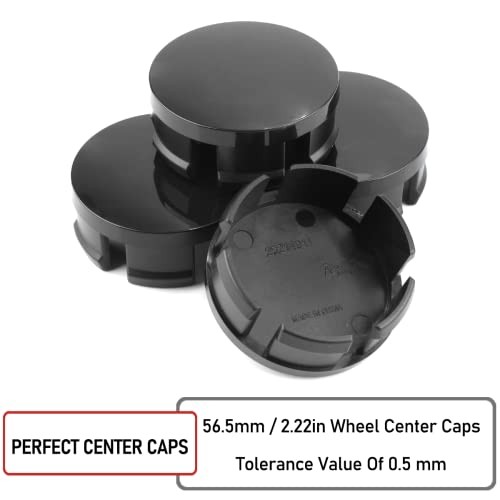 4pcs 56.5mm(2.22in) Wheel Center OD: 56.5mm / 2.22″, ID: 55mm / 2.17″ Black