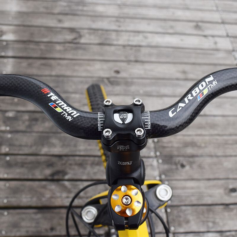 3K Full Carbon Handlebar 25.4/31.8mm Folding Mountain Bicycle Rise Bar 420-580mm
