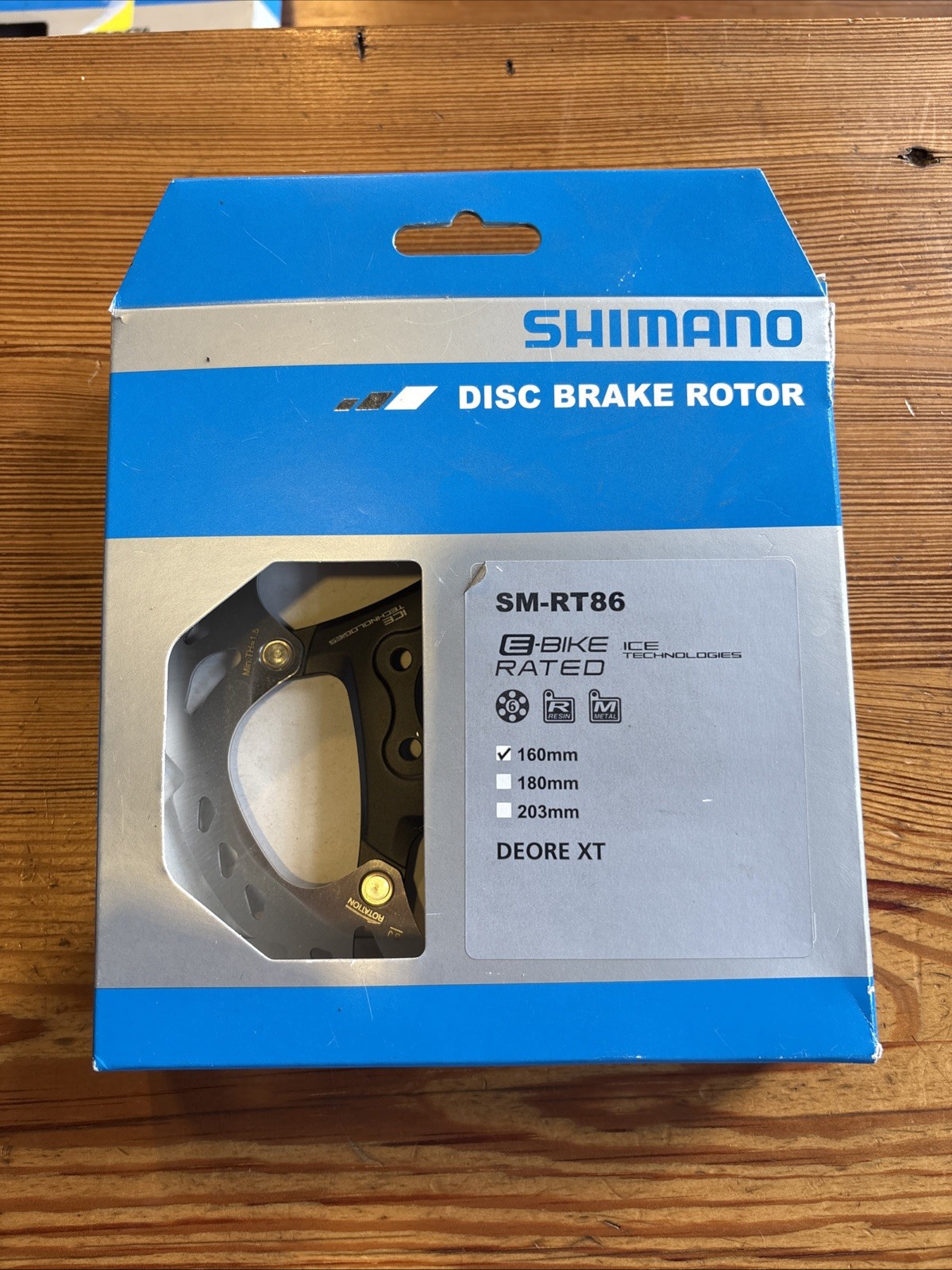 Shimano Deore XT SM-RT86-S Mountain Bike 6B Disc Brake Rotor 160mm 6 Bolt MTB
