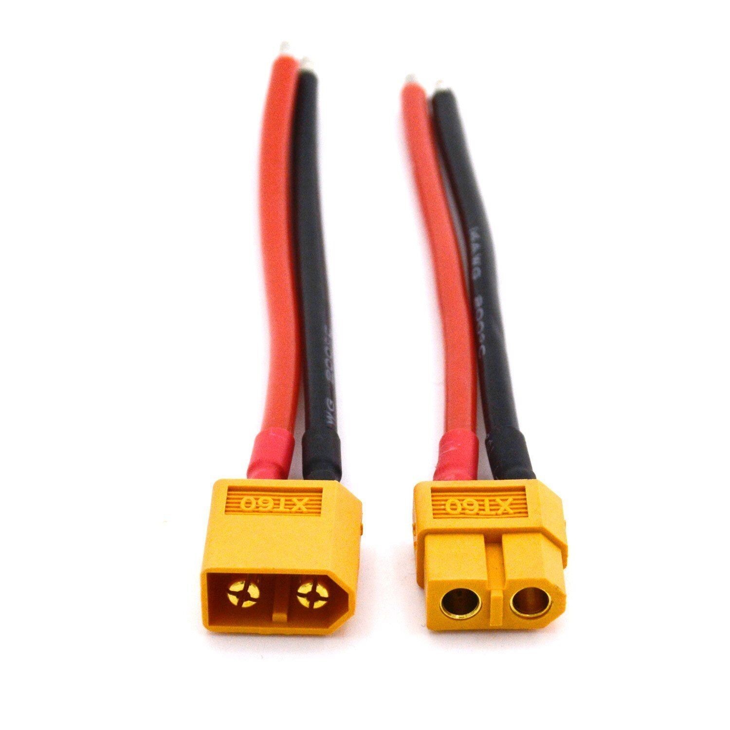 1 Pair XT60 Male & Female Connector 10AWG Cable Ebike Battery Cable Wire